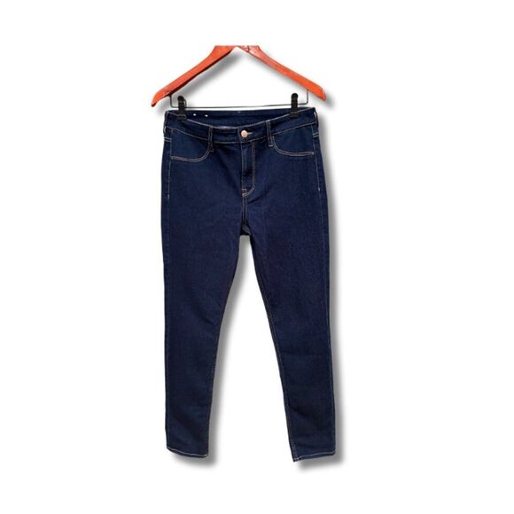 NWOT H&M Skinny Ankle Moulante Regular Waist Dark Denim Jeans Size 29 - Picture 2 of 8